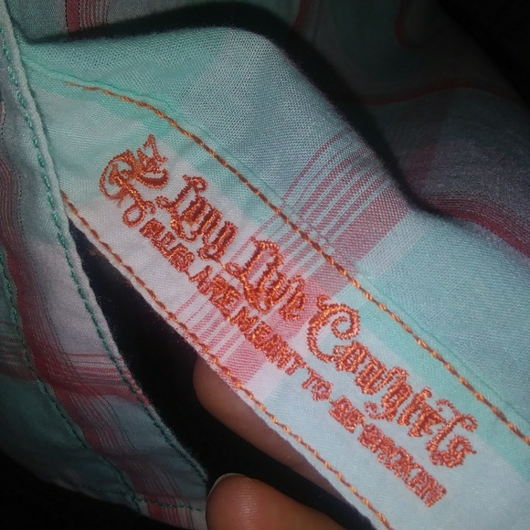 Rock Wrangled Button Up Shirt Rules Are Meant To B - Picture 4 of 8